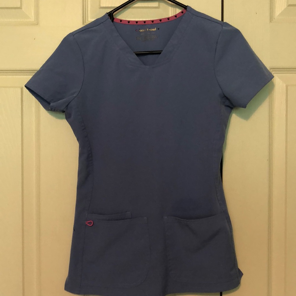 Blue scrub top